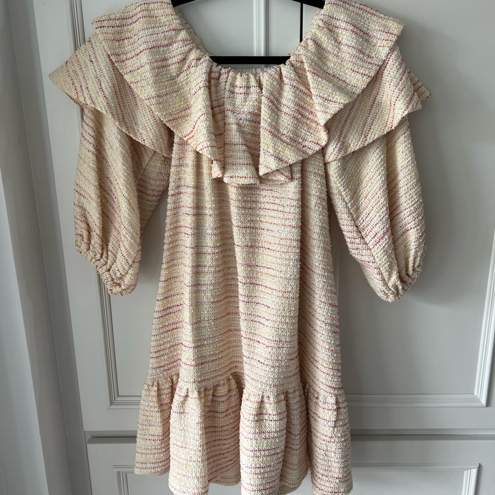 Something navy off shoulder dress